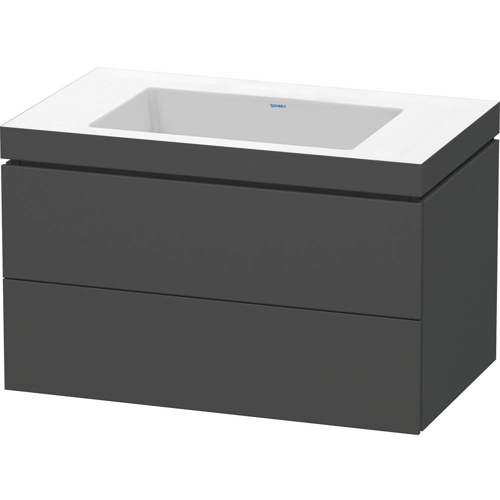Duravit - L-Cube Two Drawer C-Bonded Wall-Mount Vanity Kit Graphite - Graphite Matte