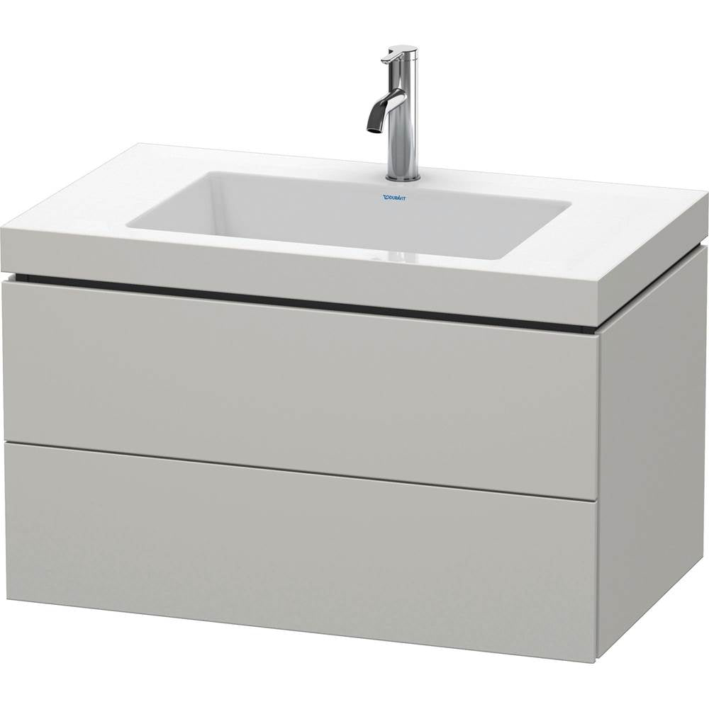 Duravit - L-Cube Two Drawer C-Bonded Wall-Mount Vanity Kit Concrete Gray - Concrete Gray Matte