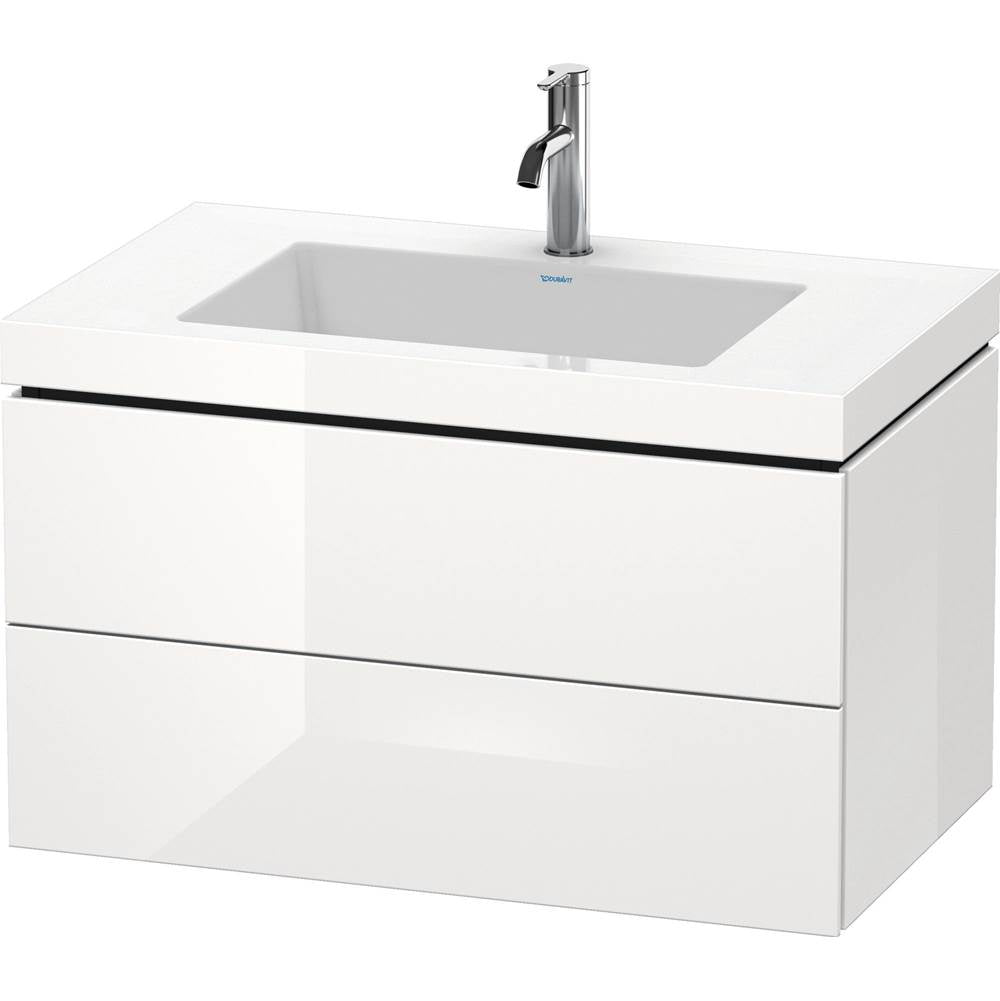 Duravit - L-Cube Two Drawer C-Bonded Wall-Mount Vanity Kit White - White High Gloss