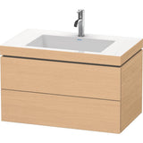 Duravit - L-Cube Two Drawer C-Bonded Wall-Mount Vanity Kit Natural Oak - Natural Oak
