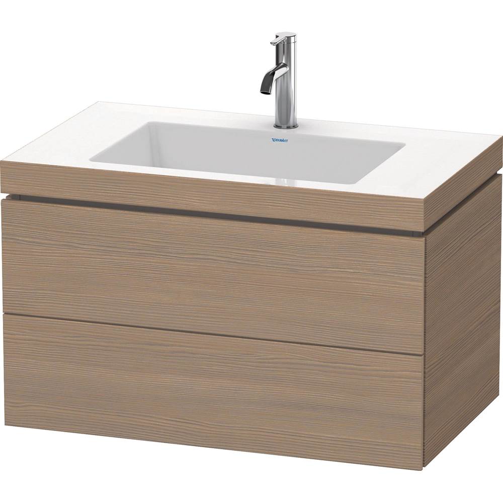 Duravit - L-Cube Two Drawer C-Bonded Wall-Mount Vanity Kit Oak Terra - Oak Terra