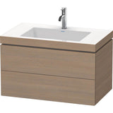 Duravit - L-Cube Two Drawer C-Bonded Wall-Mount Vanity Kit Oak Terra - Oak Terra