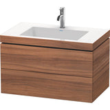 Duravit - L-Cube Two Drawer C-Bonded Wall-Mount Vanity Kit Walnut - Natural Walnut
