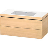Duravit - L-Cube Two Drawer C-Bonded Wall-Mount Vanity Kit Mediterranean Oak - Mediterranean Oak