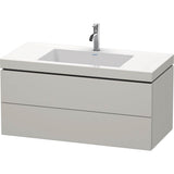 Duravit - L-Cube Two Drawer C-Bonded Wall-Mount Vanity Kit Concrete Gray - Concrete Gray Matte