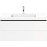 L-Cube Two Drawer C-Bonded Wall-Mount Vanity Kit Concrete Gray