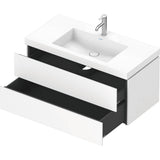 L-Cube Two Drawer C-Bonded Wall-Mount Vanity Kit Concrete Gray