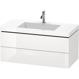 Duravit - L-Cube Two Drawer C-Bonded Wall-Mount Vanity Kit White - White High Gloss