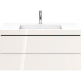 L-Cube Two Drawer C-Bonded Wall-Mount Vanity Kit Concrete Gray