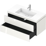 L-Cube Two Drawer C-Bonded Wall-Mount Vanity Kit Concrete Gray
