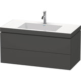 Duravit - L-Cube Two Drawer C-Bonded Wall-Mount Vanity Kit Graphite - Graphite Matte