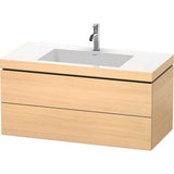 Duravit - L-Cube Two Drawer C-Bonded Wall-Mount Vanity Kit Mediterranean Oak - Mediterranean Oak