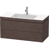 Duravit - L-Cube Two Drawer C-Bonded Wall-Mount Vanity Kit Dark Brushed Oak - Dark Brushed Oak