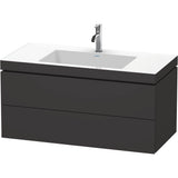 Duravit - L-Cube Two Drawer C-Bonded Wall-Mount Vanity Kit Graphite - Graphite Super Matte
