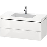 Duravit - L-Cube Two Drawer C-Bonded Wall-Mount Vanity Kit White - White High Gloss