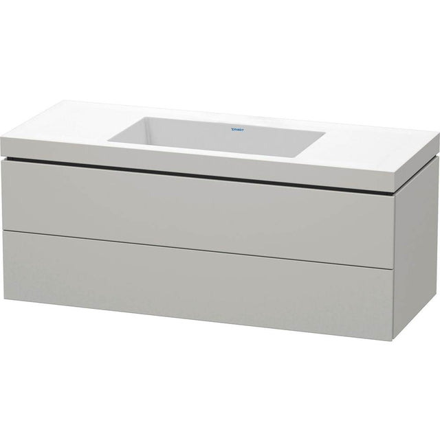 Duravit - L-Cube Two Drawer C-Bonded Wall-Mount Vanity Kit Concrete Gray - Concrete Gray Matte