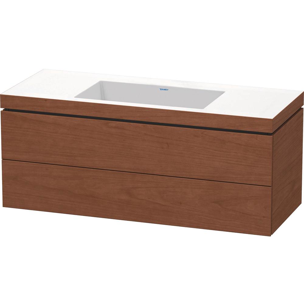 Duravit - L-Cube Two Drawer C-Bonded Wall-Mount Vanity Kit American Walnut - American Walnut