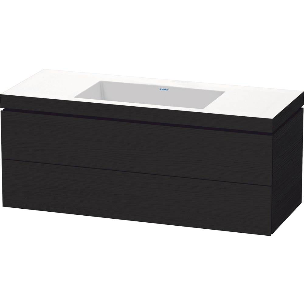 Duravit - L-Cube Two Drawer C-Bonded Wall-Mount Vanity Kit Oak Black - Black Oak