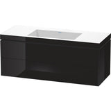 Duravit - L-Cube Two Drawer C-Bonded Wall-Mount Vanity Kit Black - Black High Gloss