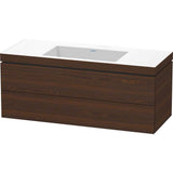 Duravit - L-Cube Two Drawer C-Bonded Wall-Mount Vanity Kit Walnut Brushed - Walnut Brushed