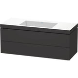 Duravit - L-Cube Two Drawer C-Bonded Wall-Mount Vanity Kit Graphite - Graphite Super Matte