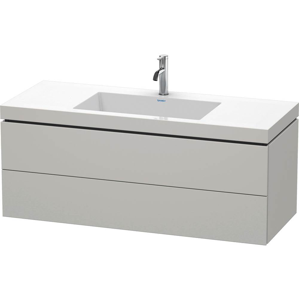 Duravit - L-Cube Two Drawer C-Bonded Wall-Mount Vanity Kit Concrete Gray - Concrete Gray Matte