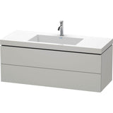 Duravit - L-Cube Two Drawer C-Bonded Wall-Mount Vanity Kit Concrete Gray - Concrete Gray Matte