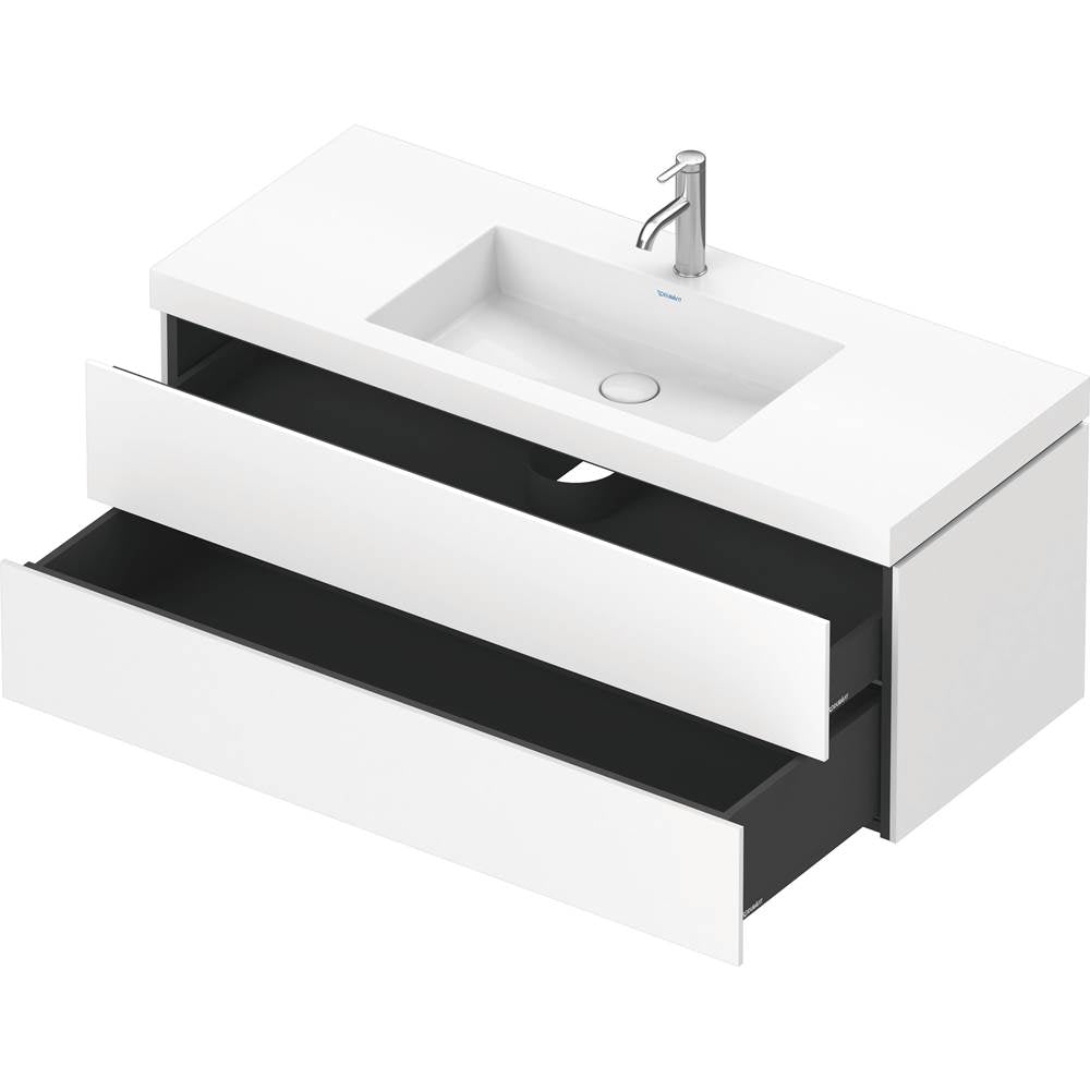 L-Cube Two Drawer C-Bonded Wall-Mount Vanity Kit Concrete Gray