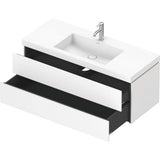 L-Cube Two Drawer C-Bonded Wall-Mount Vanity Kit Concrete Gray