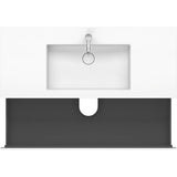 L-Cube Two Drawer C-Bonded Wall-Mount Vanity Kit Concrete Gray