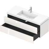 L-Cube Two Drawer C-Bonded Wall-Mount Vanity Kit Concrete Gray