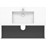 L-Cube Two Drawer C-Bonded Wall-Mount Vanity Kit Concrete Gray