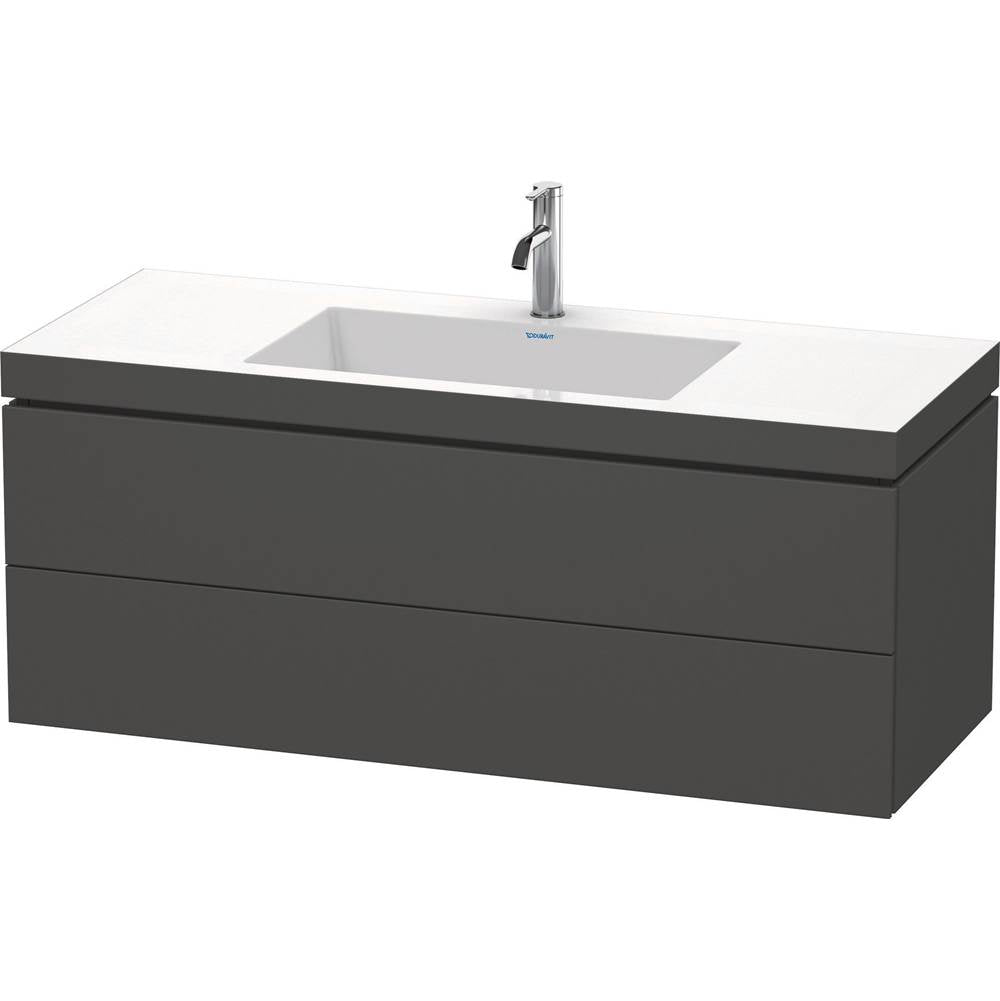 Duravit - L-Cube Two Drawer C-Bonded Wall-Mount Vanity Kit Graphite - Graphite Matte