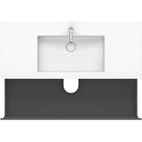L-Cube Two Drawer C-Bonded Wall-Mount Vanity Kit Concrete Gray