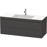 Duravit - L-Cube Two Drawer C-Bonded Wall-Mount Vanity Kit Graphite - Graphite Super Matte
