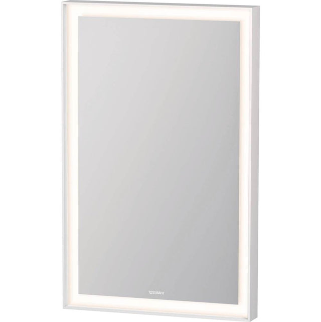 Duravit - L-Cube Mirror with Lighting White Aluminum - White Aluminum