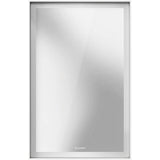 L-Cube Mirror with Lighting White Aluminum