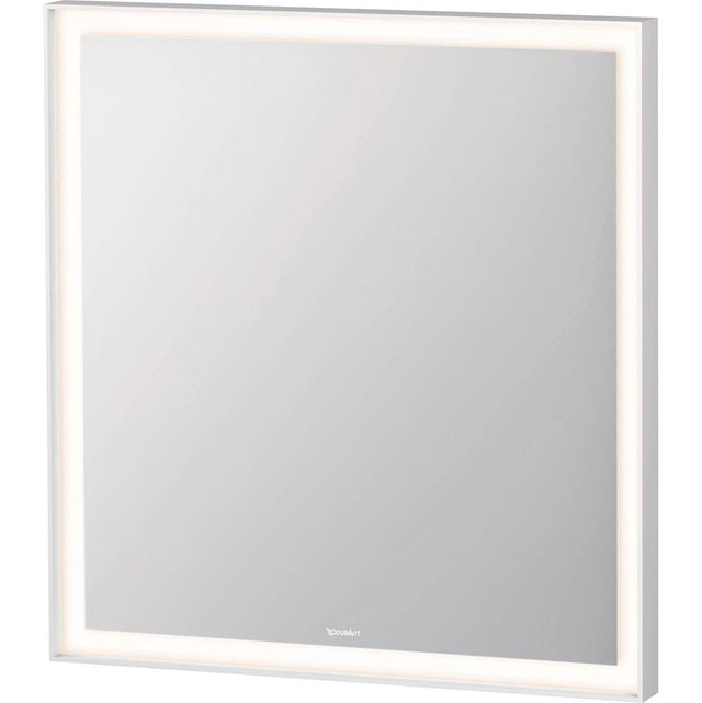 Duravit - L-Cube Mirror with Lighting White Aluminum - White Aluminum