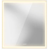 L-Cube Mirror with Lighting White Aluminum