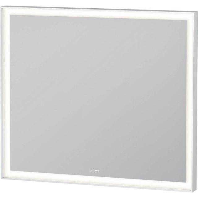 Duravit - L-Cube Mirror with Lighting White Aluminum - White Aluminum