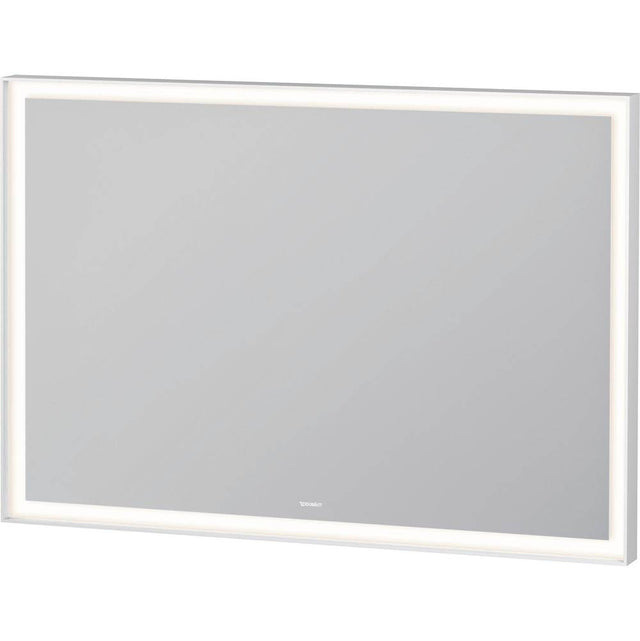 Duravit - L-Cube Mirror with Lighting White Aluminum - White Aluminum