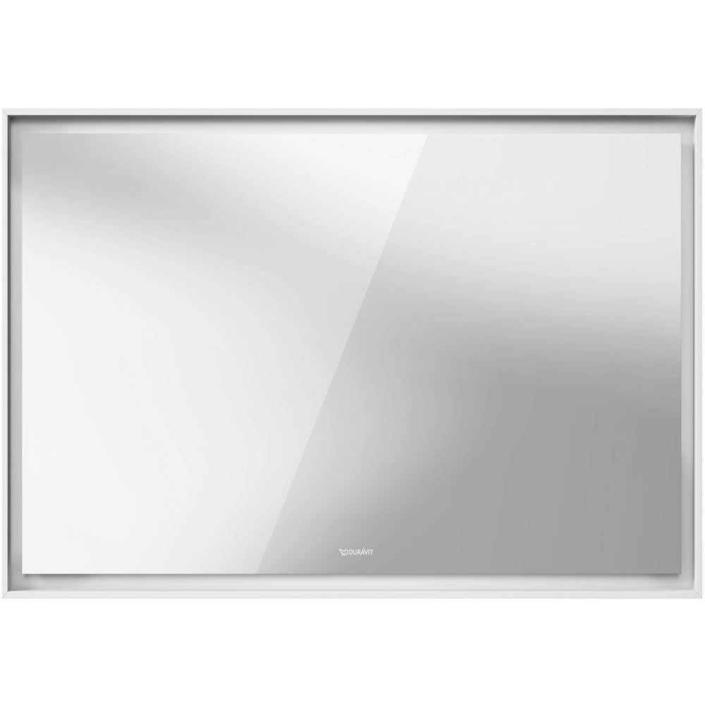 L-Cube Mirror with Lighting White Aluminum