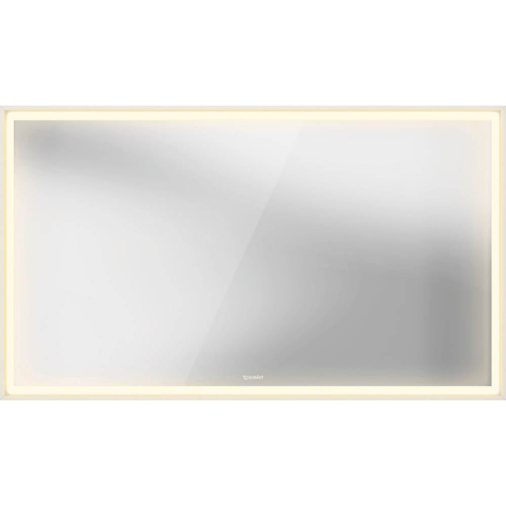 L-Cube Mirror with Lighting White Aluminum