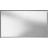 L-Cube Mirror with Lighting White Aluminum