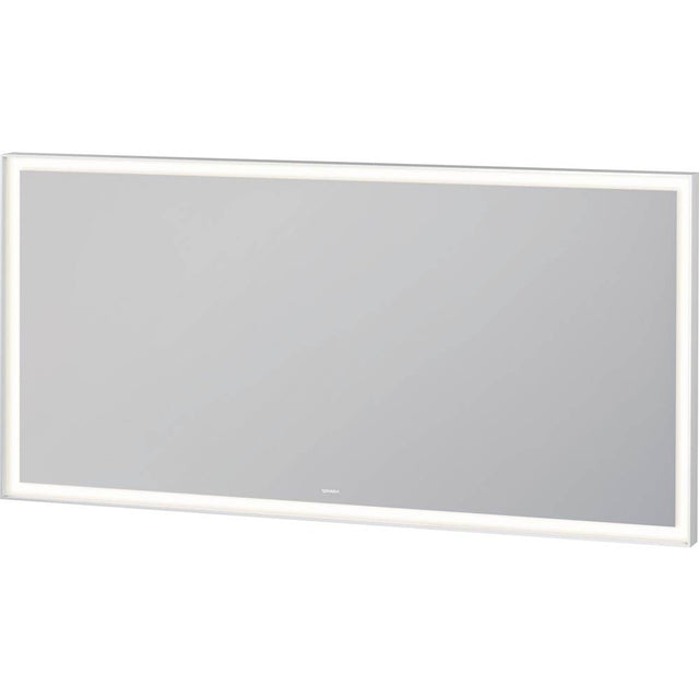 Duravit - L-Cube Mirror with Lighting White Aluminum - White Aluminum