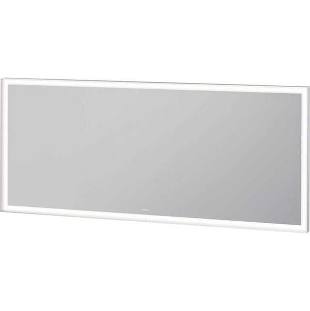 Duravit - L-Cube Mirror with Lighting White Aluminum - White Aluminum