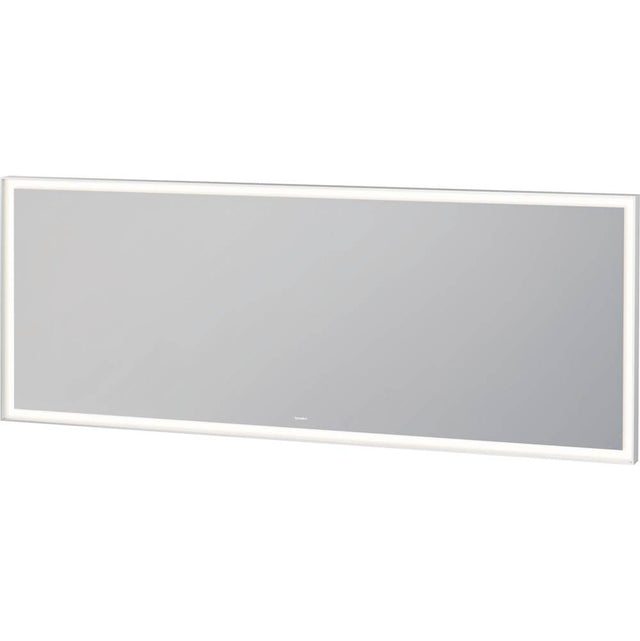 Duravit - L-Cube Mirror with Lighting White Aluminum - White Aluminum