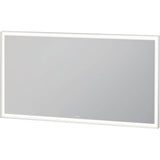 Duravit - L-Cube Mirror with Lighting White Aluminum - White Aluminum
