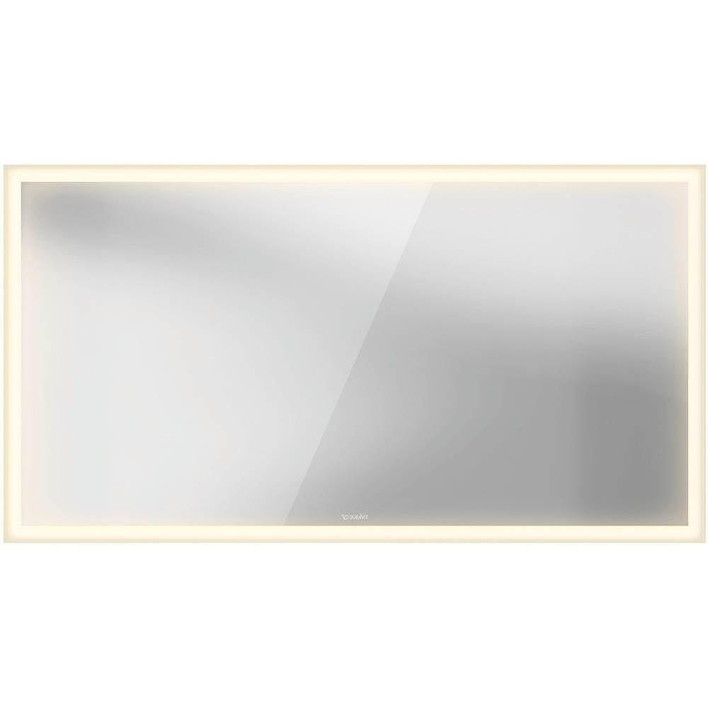 L-Cube Mirror with Lighting White Aluminum