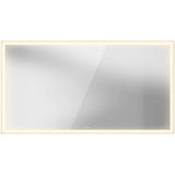 L-Cube Mirror with Lighting White Aluminum